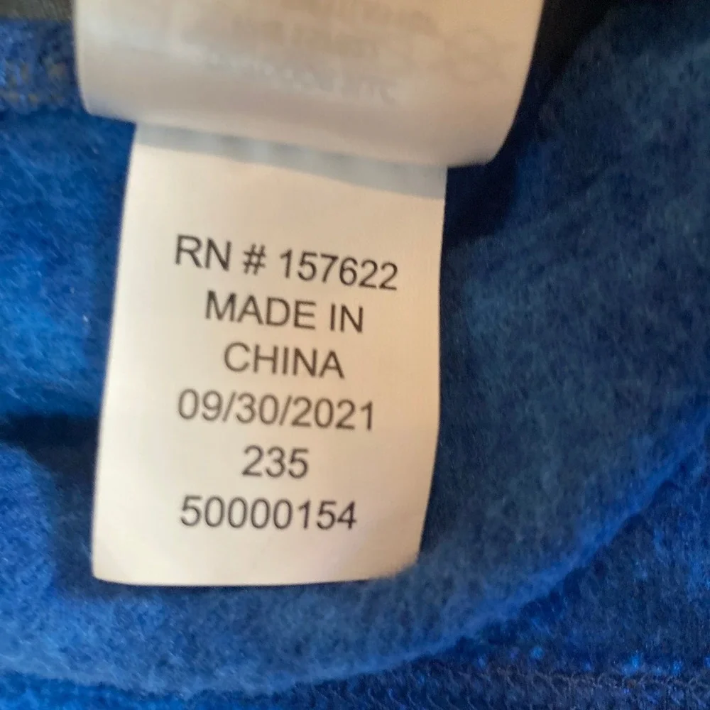 Eddie Bauer Mens XL Blue Space‎ Dye Full Zip Fleece Jacket EM31LK118P